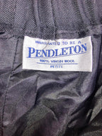 Pendleton 100% Virgin Wool Dress Pants Womens 10P Black Lined Pkts High-Rise