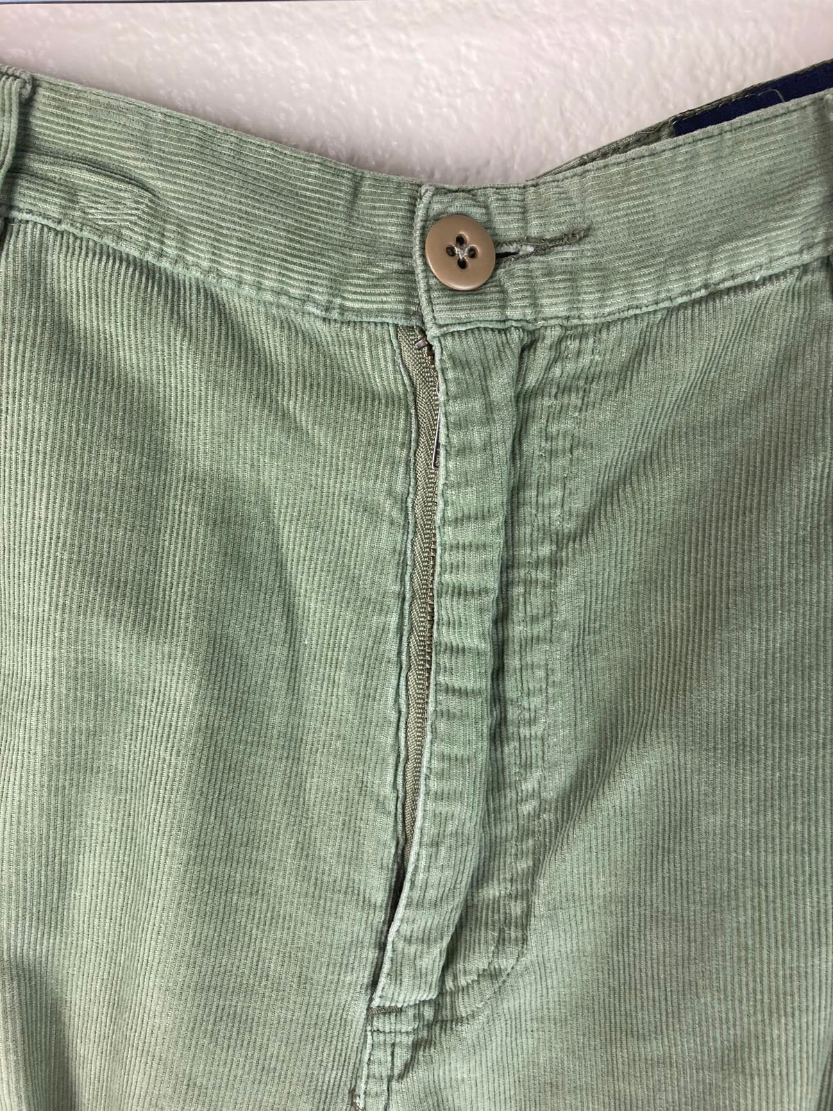 Nautica Jeans Co Corduroy Cargo Pants Men’s Sz 32 Sage Green YKK Hong Kong