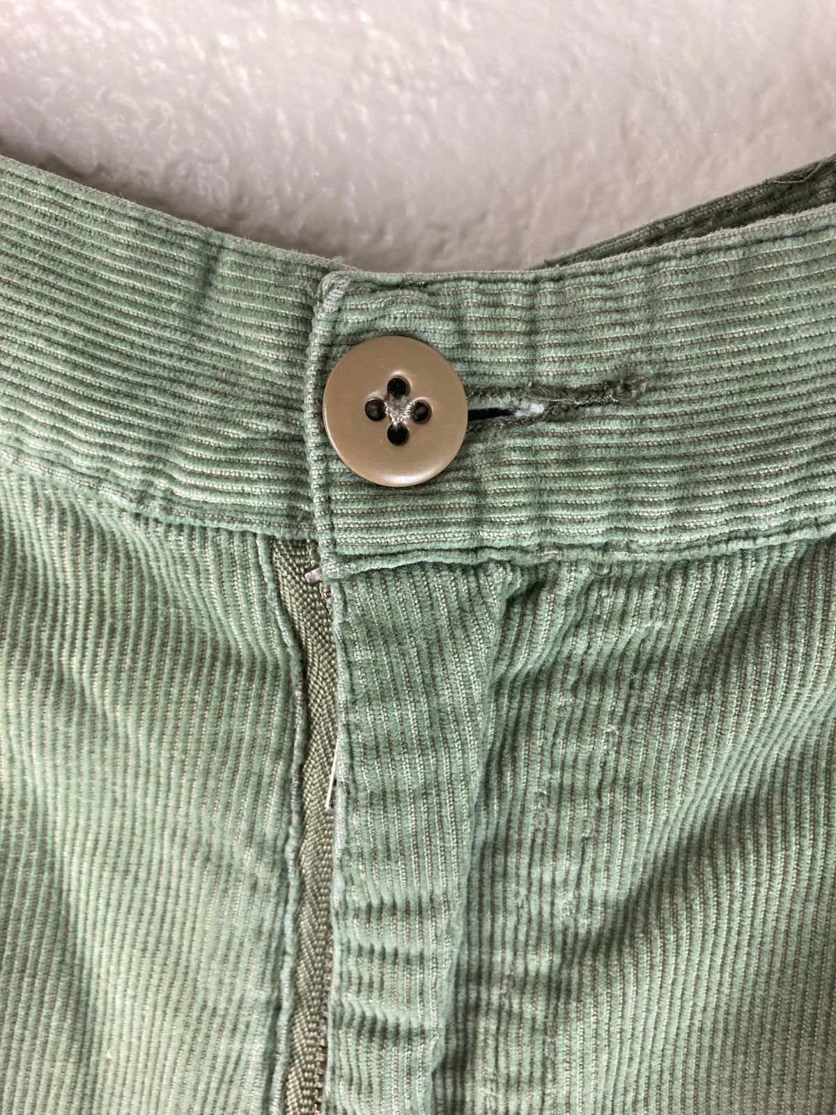 Nautica Jeans Co Corduroy Cargo Pants Men’s Sz 32 Sage Green YKK Hong Kong