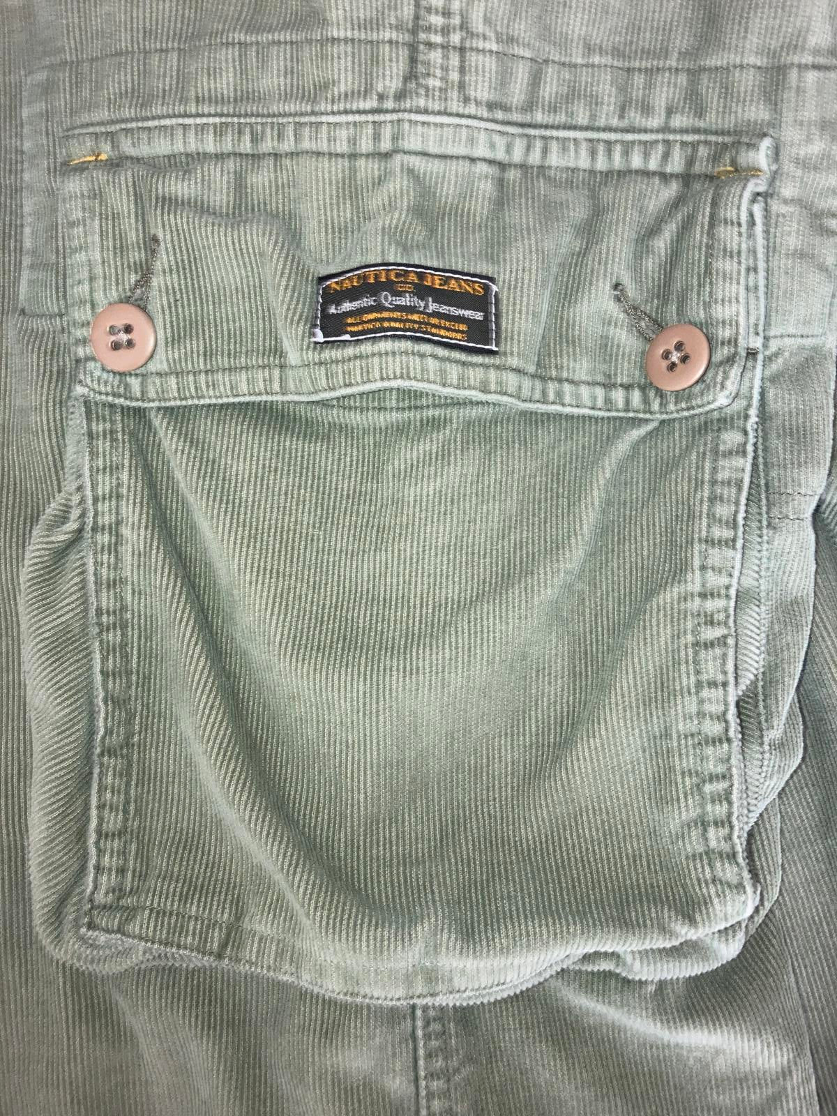 Nautica Jeans Co Corduroy Cargo Pants Men’s Sz 32 Sage Green YKK Hong Kong