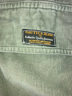 Nautica Jeans Co Corduroy Cargo Pants Men’s Sz 32 Sage Green YKK Hong Kong
