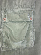 Nautica Jeans Co Corduroy Cargo Pants Men’s Sz 32 Sage Green YKK Hong Kong