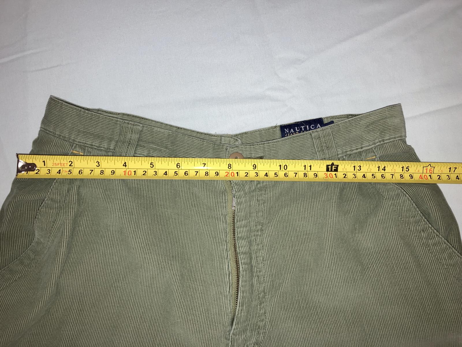 Nautica Jeans Co Corduroy Cargo Pants Men’s Sz 32 Sage Green YKK Hong Kong