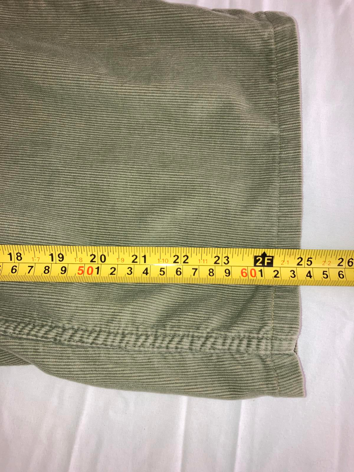 Nautica Jeans Co Corduroy Cargo Pants Men’s Sz 32 Sage Green YKK Hong Kong