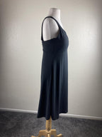 prAna Quinn Dress Black Built In Bra Racerback Ruched Stretch Athleisure Sz L
