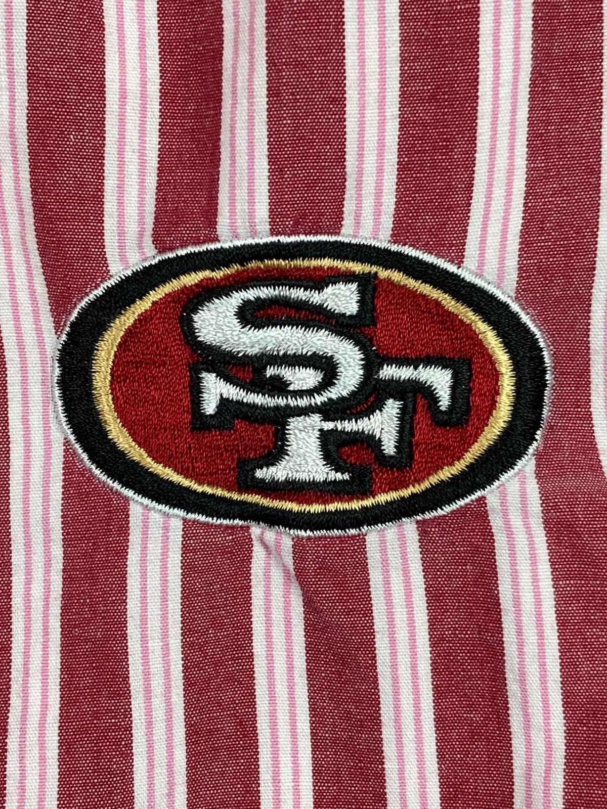 San Francisco 49ers Women's Pajama Pants Striped Drawstring Red White Size M