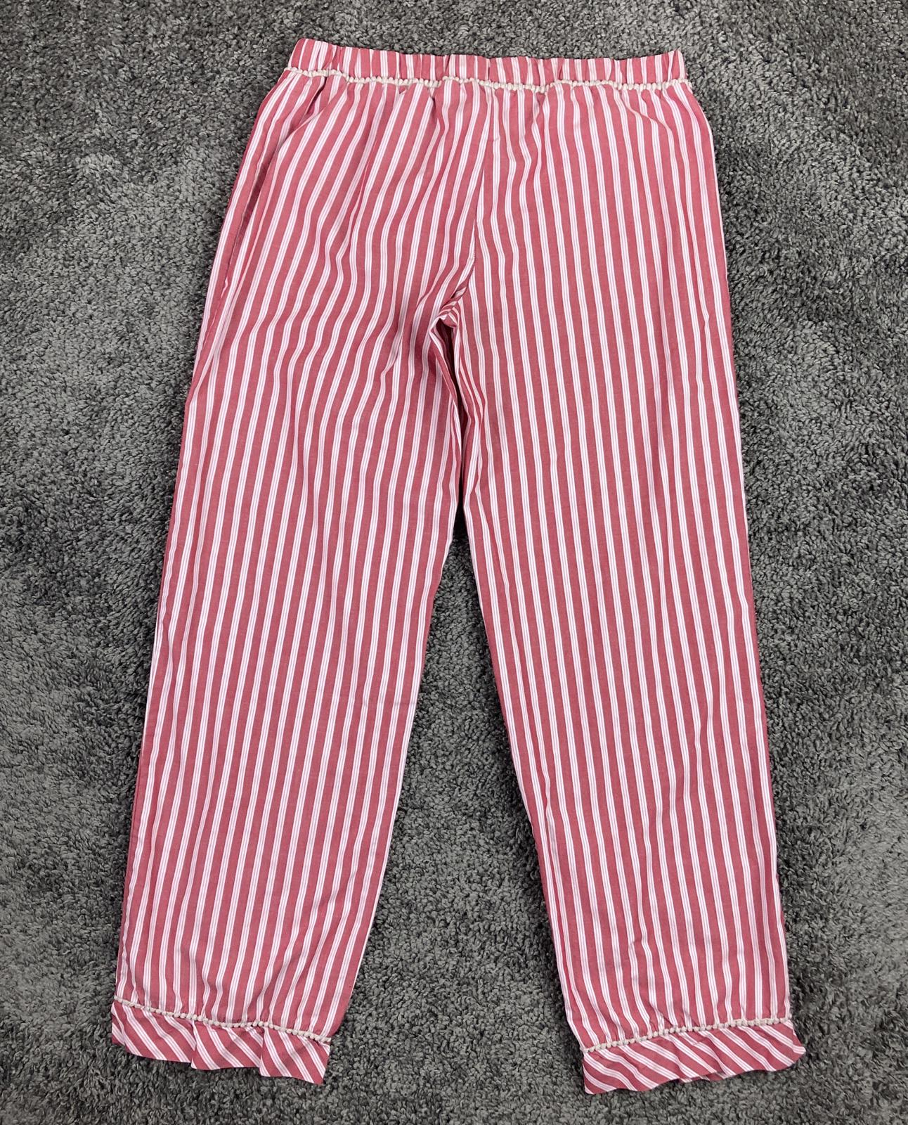 San Francisco 49ers Women's Pajama Pants Striped Drawstring Red White Size M