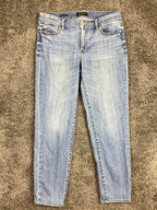 Talbots Flawless Five Pocket Boyfriend Jeans Women Size 8 Blue Stretch Denim