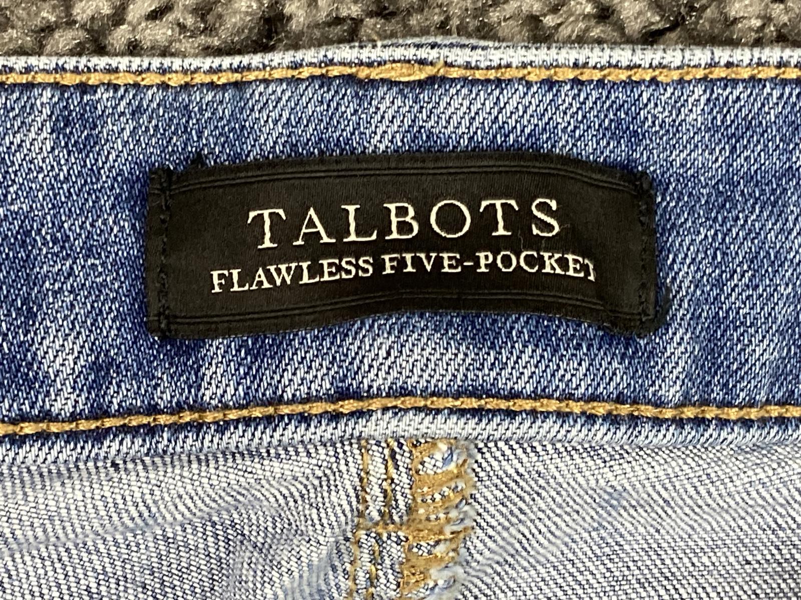Talbots Flawless Five Pocket Boyfriend Jeans Women Size 8 Blue Stretch Denim
