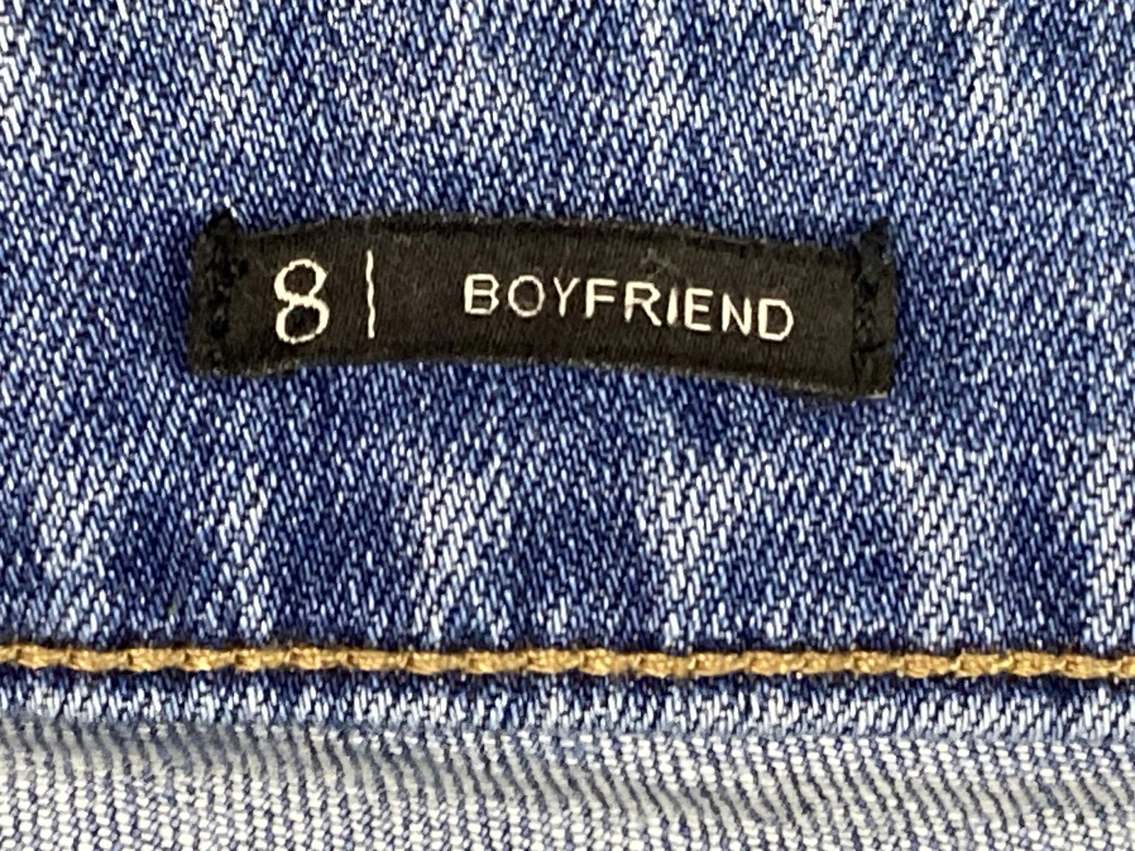 Talbots Flawless Five Pocket Boyfriend Jeans Women Size 8 Blue Stretch Denim