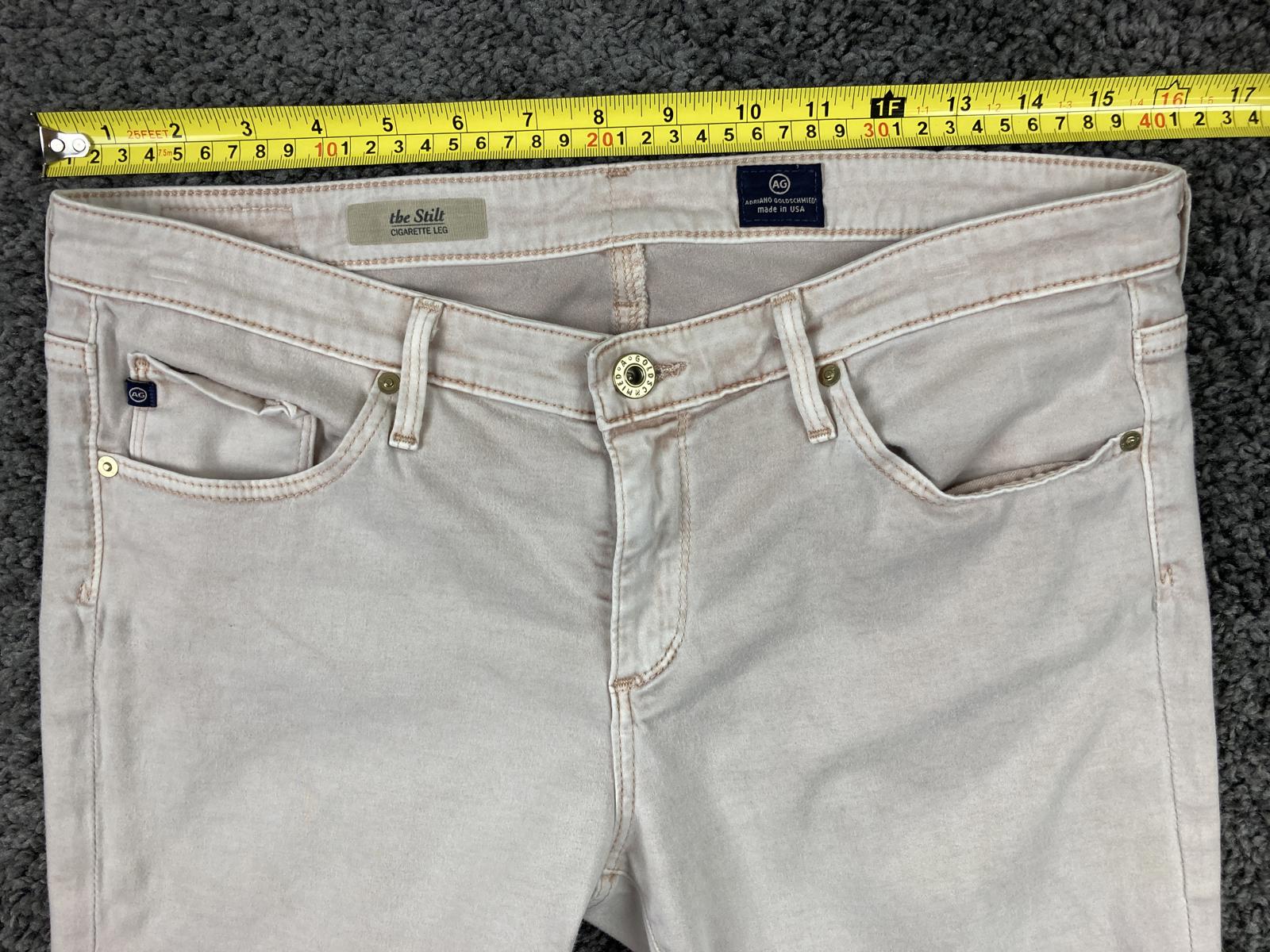 AG Adriano Goldschmied The Stilt Womens 30R Blush Pink Slim Cigarette Jeans
