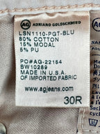 AG Adriano Goldschmied The Stilt Womens 30R Blush Pink Slim Cigarette Jeans