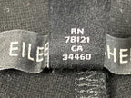 Eileen Fisher System Slim Pants Black Stretch Ponte Size S Small Italian Fabric