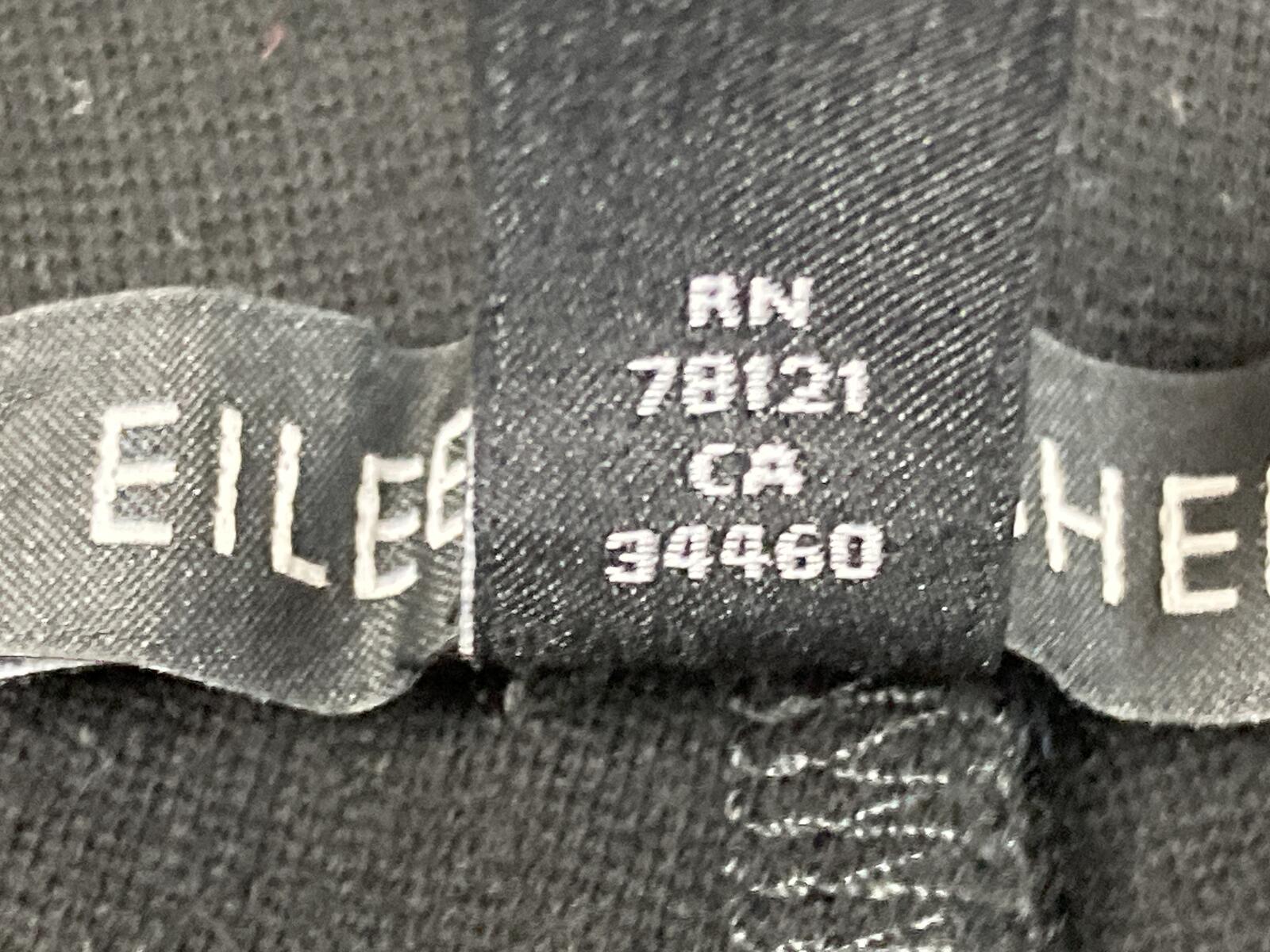 Eileen Fisher System Slim Pants Black Stretch Ponte Size S Small Italian Fabric