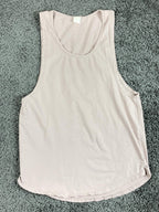 ASRV Supima Essential Slim Tank Mauve Pink Mens Training Gym Top  Size Medium
