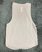 ASRV Supima Essential Slim Tank Mauve Pink Mens Training Gym Top  Size Medium