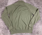 Timberland Quarter Zip Sweater Men's Green 100% Cotton Pullover Sz XL