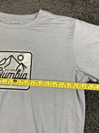 Columbia Omni-Shade Sun Trek Graphic T-Shirt Mens Gray Performance Hiking Sz L