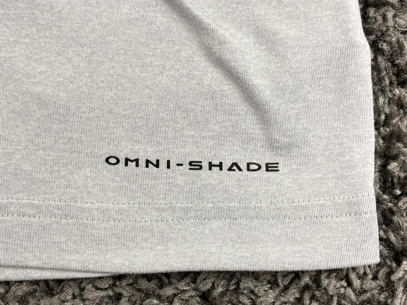 Columbia Omni-Shade Sun Trek Graphic T-Shirt Mens Gray Performance Hiking Sz L