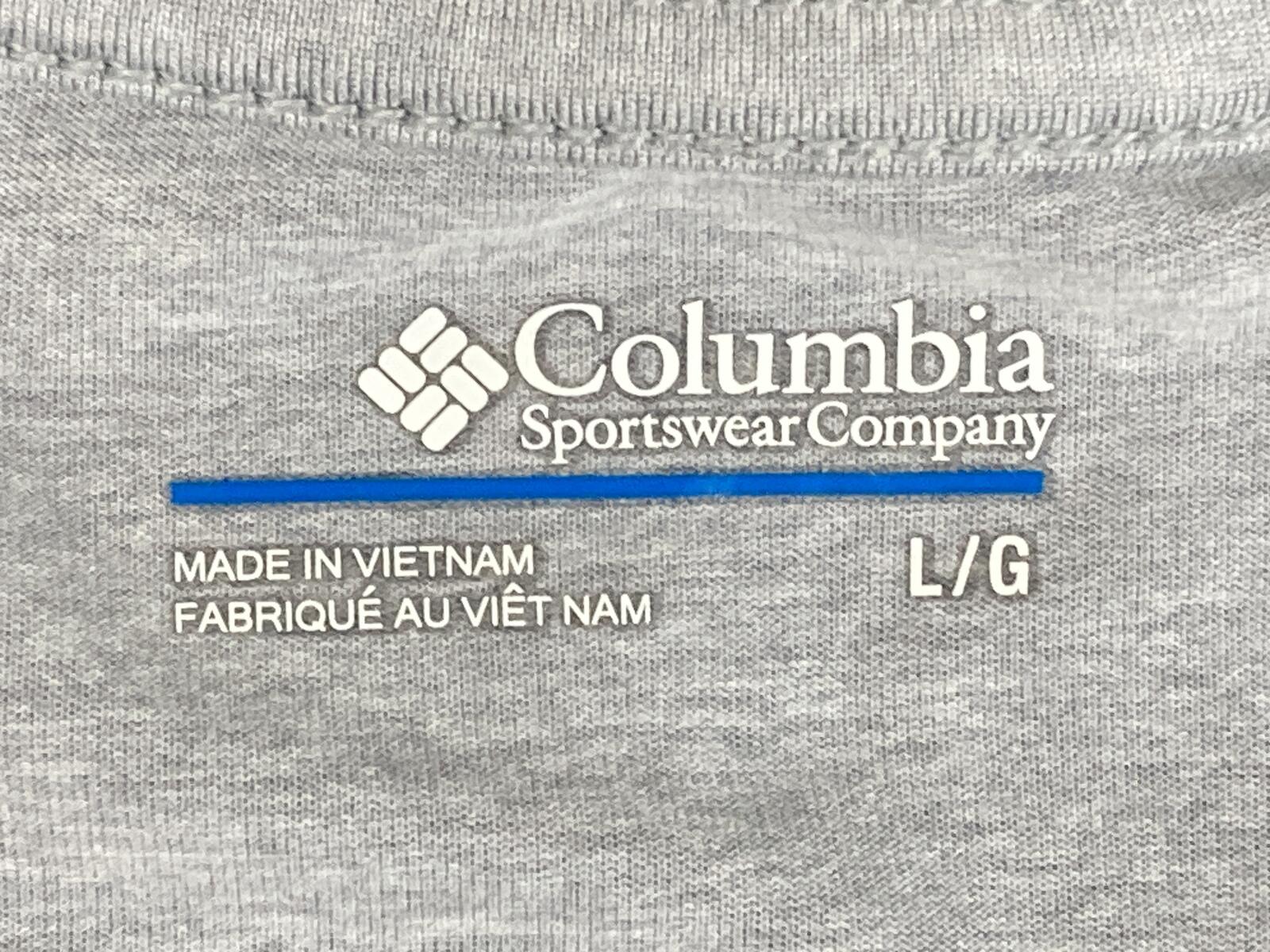 Columbia Omni-Shade Sun Trek Graphic T-Shirt Mens Gray Performance Hiking Sz L
