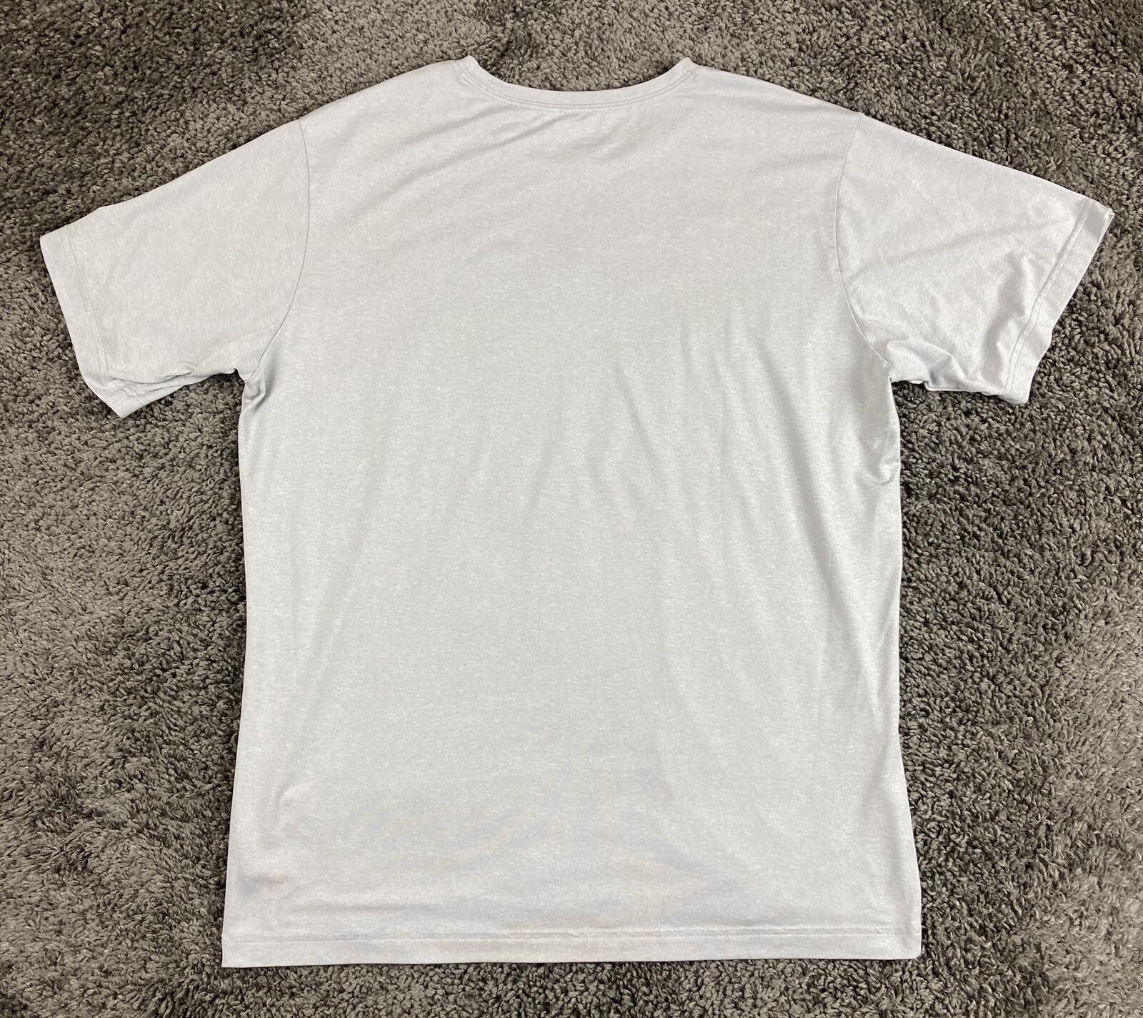 Columbia Omni-Shade Sun Trek Graphic T-Shirt Mens Gray Performance Hiking Sz L