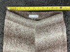 Zara Knit Pants Girls Brown Beige Striped Wide Leg Pull On  Size 11-12