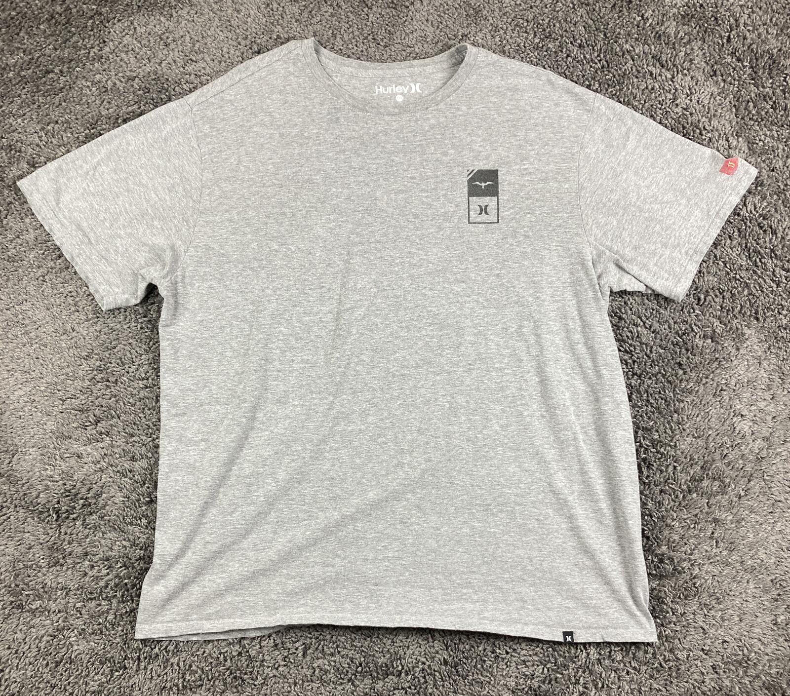 Hurley John John Florence JJF Signature T-Shirt Gray Mens Surf Skate Graphic XXL