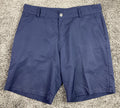 Adidas Golf Climalite Shorts Mens Navy Blue Flat Front Chino Performance Sz 34