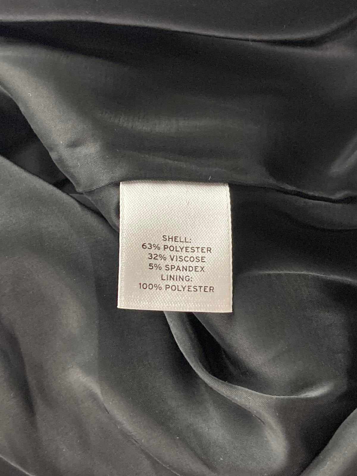 Halogen Black Pencil Skirt Size 4 Lined Stretch Sheath Back Zipper Dry Clean