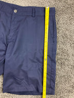 Adidas Golf Climalite Shorts Mens Navy Blue Flat Front Chino Performance Sz 34
