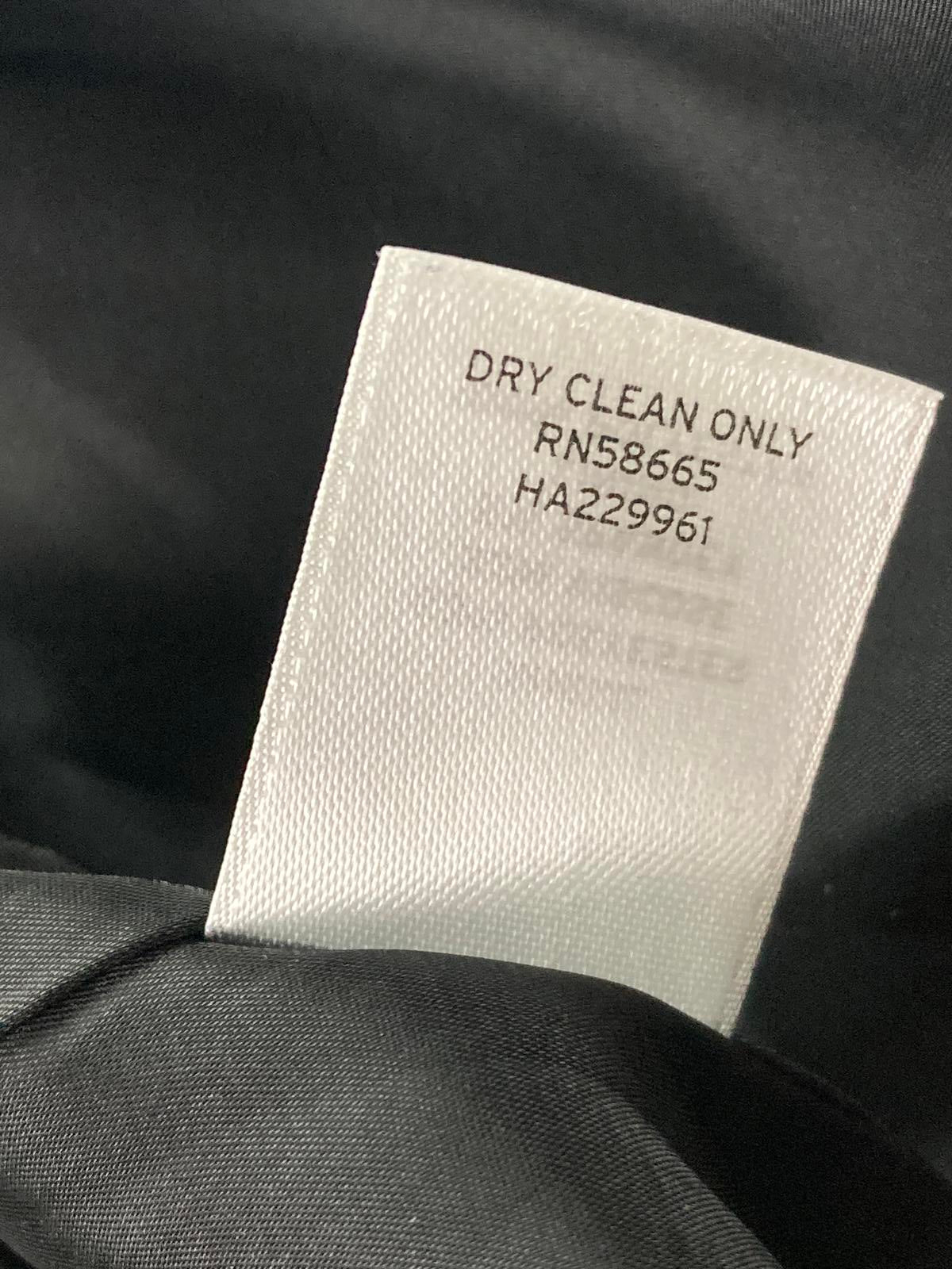 Halogen Black Pencil Skirt Size 4 Lined Stretch Sheath Back Zipper Dry Clean