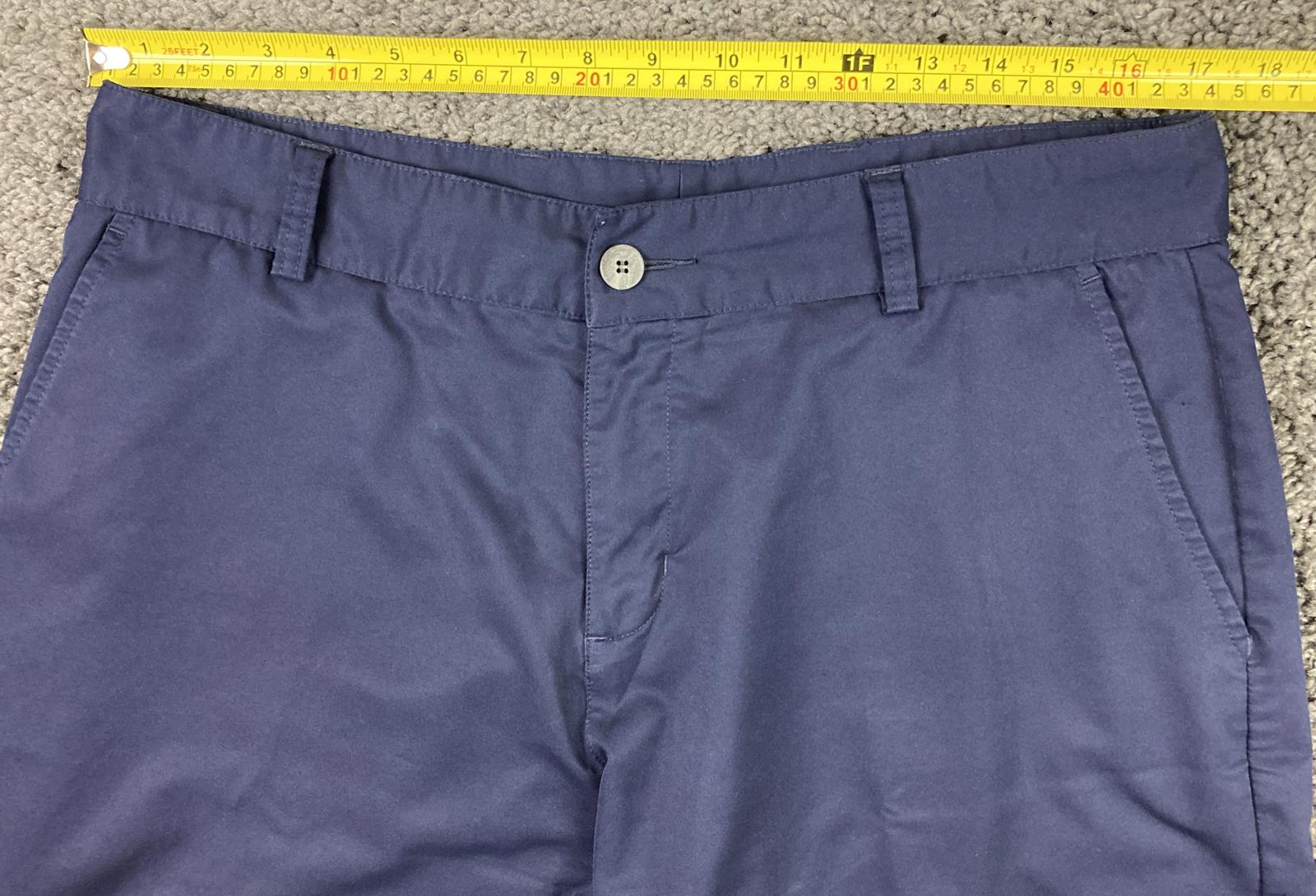 Adidas Golf Climalite Shorts Mens Navy Blue Flat Front Chino Performance Sz 34