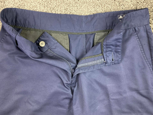 Adidas Golf Climalite Shorts Mens Navy Blue Flat Front Chino Performance Sz 34