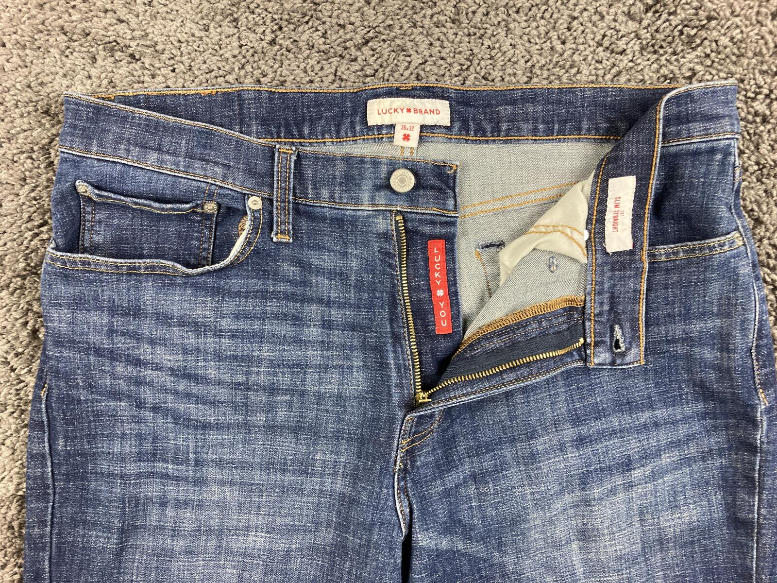 Lucky Brand 121 Men’s 36x30 Blue Slim Straight Jeans