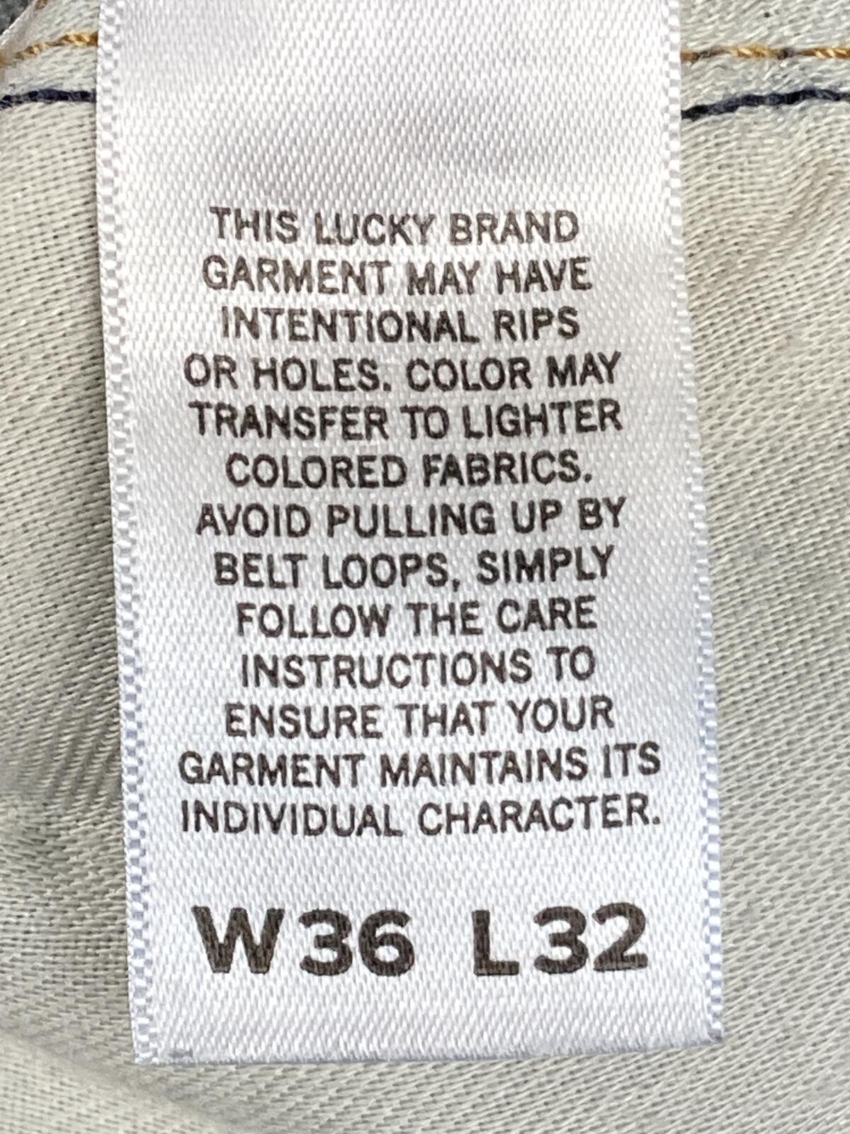 Lucky Brand 121 Men’s 36x30 Blue Slim Straight Jeans