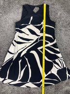 Lauren Ralph Lauren Women’s 10 Black White Tropical Cutout Dress w/Pockets