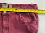Stitches & Rivets Men’s Jeans Size 38x32 Burgundy 5-Pocket Rivet Denim, Zip Fly