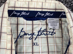 George Strait Wrangler Western Shirt  Mens Sage Green Plaid Pearl Snap Cotton XL