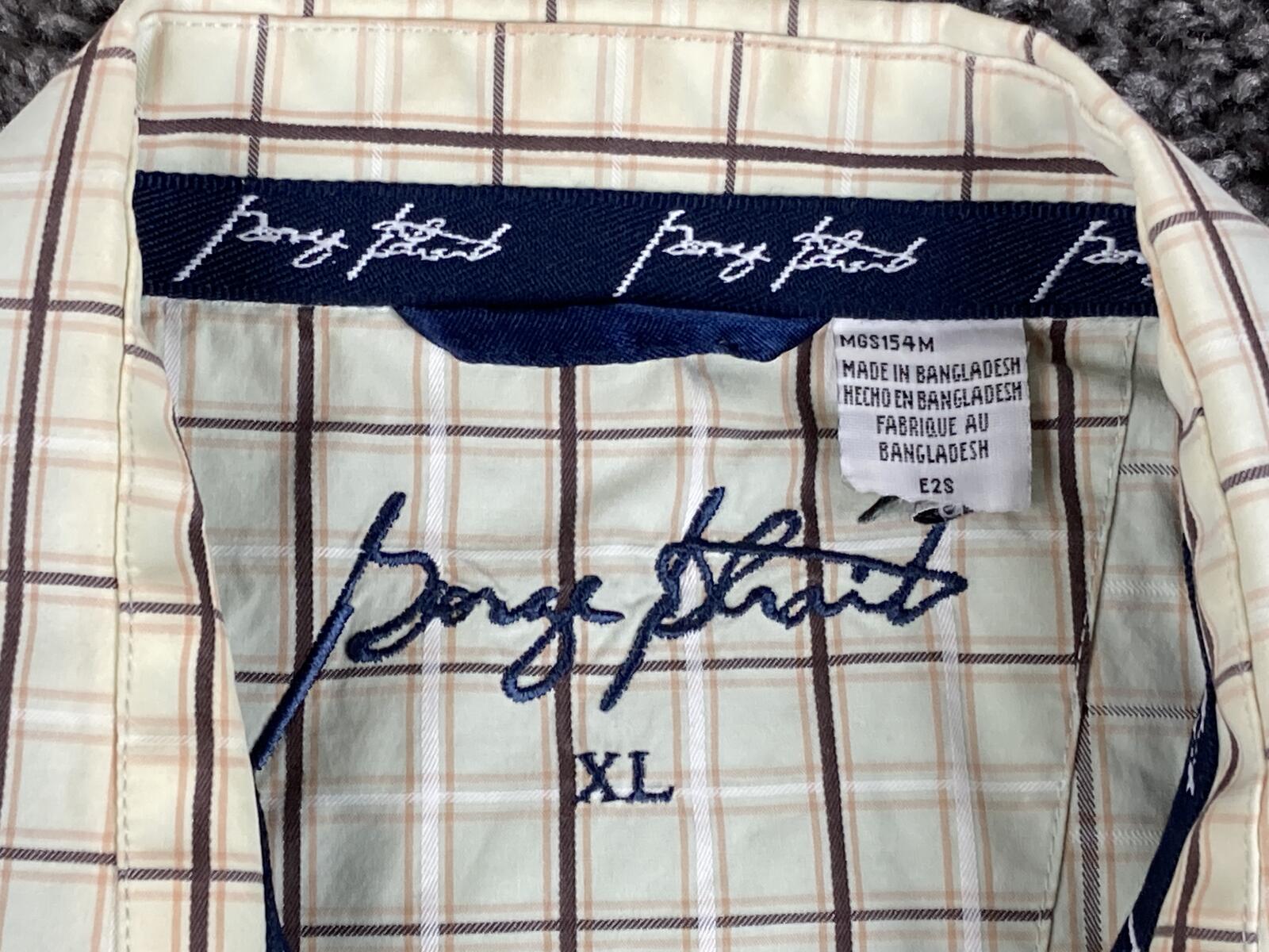 George Strait Wrangler Western Shirt  Mens Sage Green Plaid Pearl Snap Cotton XL