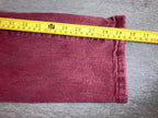 Stitches & Rivets Men’s Jeans Size 38x32 Burgundy 5-Pocket Rivet Denim, Zip Fly