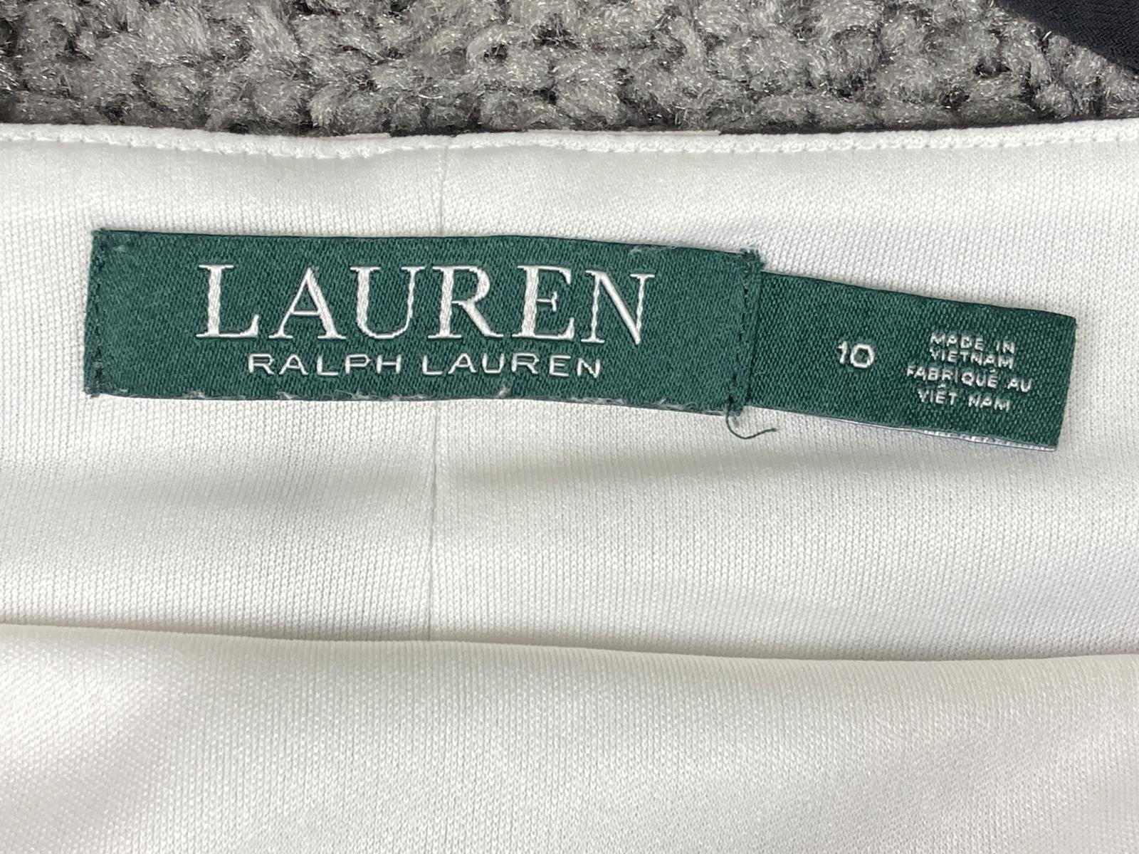 Lauren Ralph Lauren Women’s 10 Black White Tropical Cutout Dress w/Pockets
