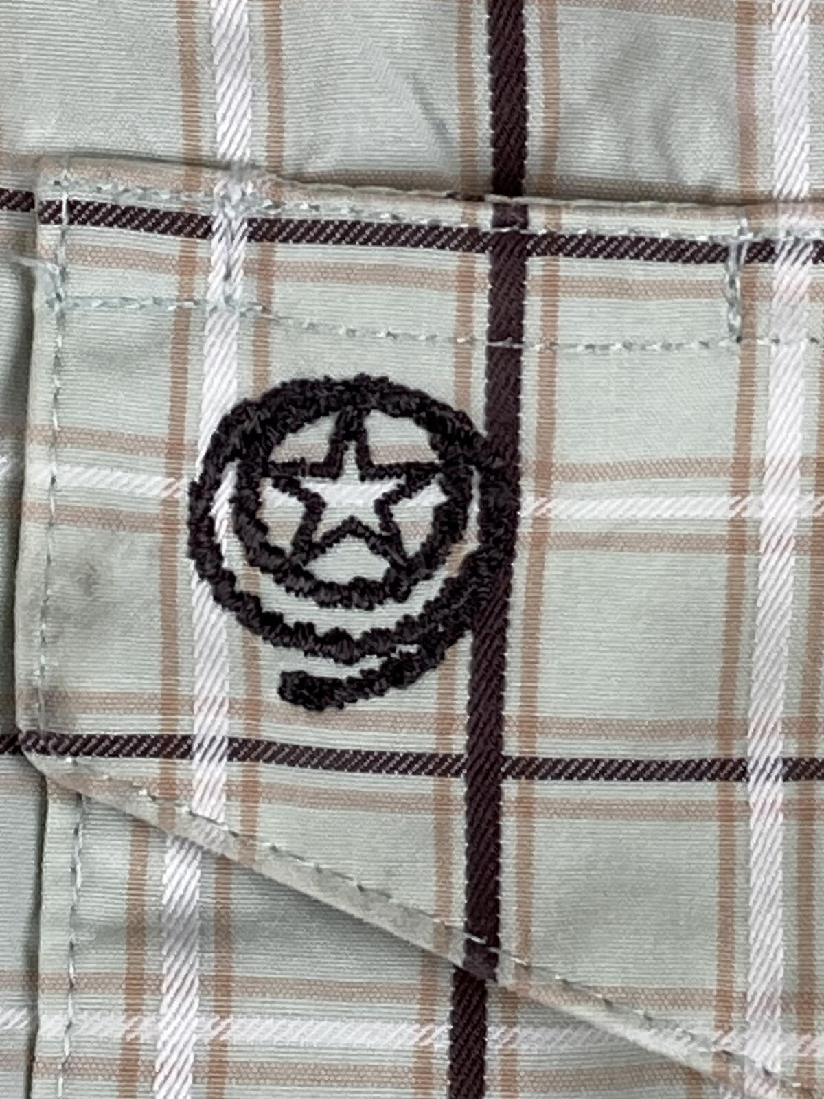 George Strait Wrangler Western Shirt  Mens Sage Green Plaid Pearl Snap Cotton XL