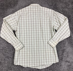 George Strait Wrangler Western Shirt  Mens Sage Green Plaid Pearl Snap Cotton XL