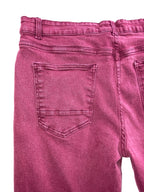 Stitches & Rivets Men’s Jeans Size 38x32 Burgundy 5-Pocket Rivet Denim, Zip Fly