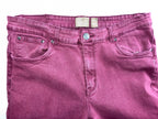 Stitches & Rivets Men’s Jeans Size 38x32 Burgundy 5-Pocket Rivet Denim, Zip Fly