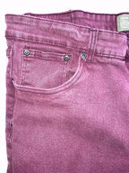 Stitches & Rivets Men’s Jeans Size 38x32 Burgundy 5-Pocket Rivet Denim, Zip Fly