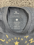 Rip Curl California Bear Surfboard Graphic T-Shirt Mens Gray Heather Surf Sz L