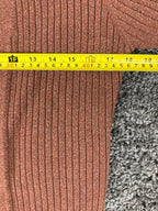 7 For All Mankind Womens Ribbed Knit Duster Cardigan Brown Open Front Size S