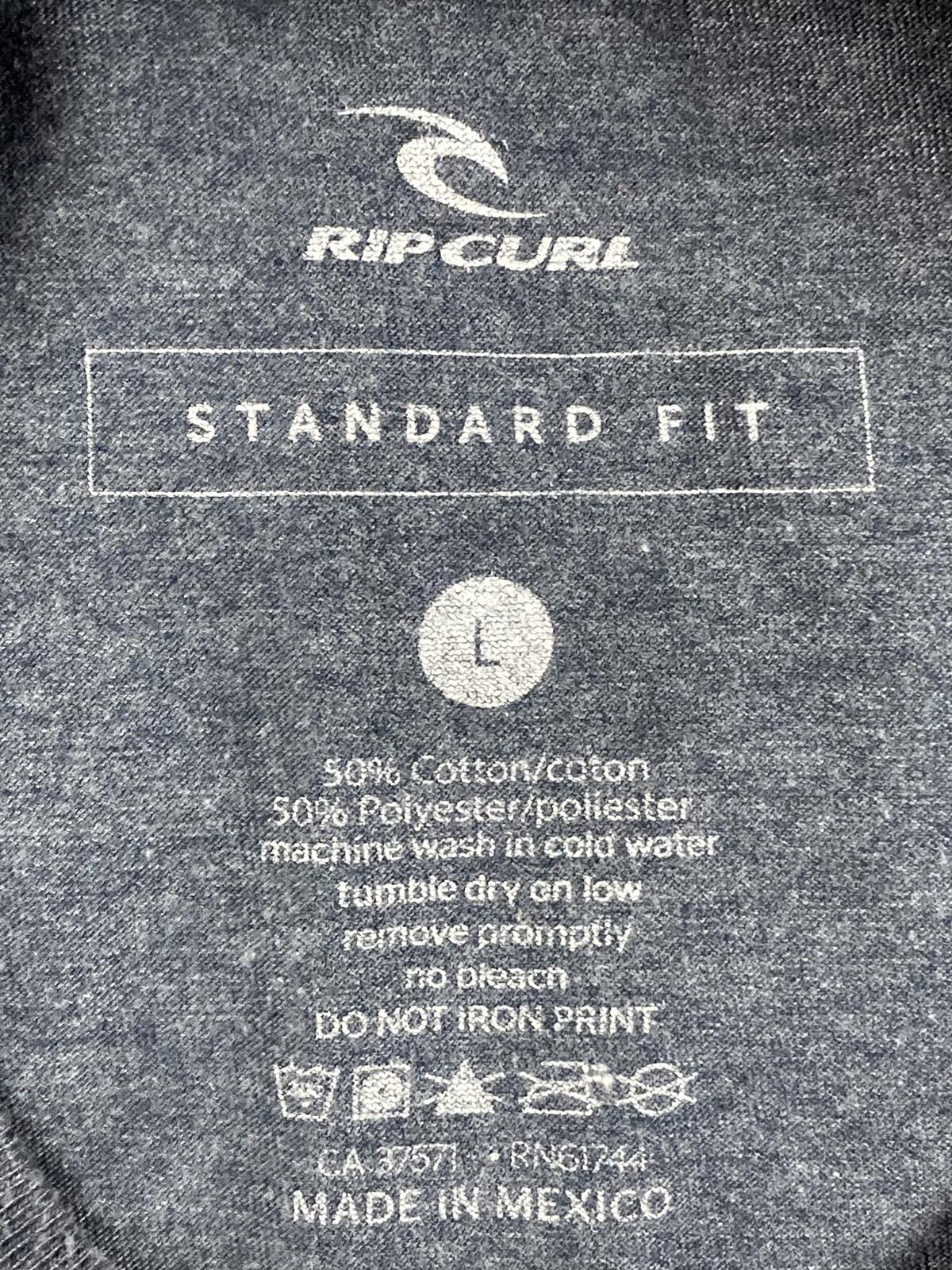 Rip Curl California Bear Surfboard Graphic T-Shirt Mens Gray Heather Surf Sz L