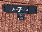 7 For All Mankind Womens Ribbed Knit Duster Cardigan Brown Open Front Size S